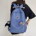 Casual solid color versatile backpack, fashionable shoulder bag, travel bag, student bag. 