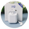 i12 TWS Wireless Bluetooth Earphone For Phone Earpods Bluetooth 5.0 Sports Touch Support. 