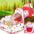 MoonCare - Kids 3 In 1 Play Tent With Play Tunnel. 