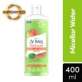 St. Ives Fresh Glow Apricot Micellar Water 400ml -  3 In 1 Cleanser, Toner & Makeup Remover For Dry Skin. 