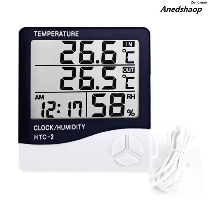 Zongmao%E3%80%902025%20Version%E3%80%91%203%20in%201%20Temperature%20Sensor%20Thermometer%20At%20Home%20Hygrometer%20Clock%203.7%20Luxury%20Inch%20Digital%20Wire%20Indoor%20Moisture%20Meter%20Tools%20Wether%20Station%20-%20Image%203