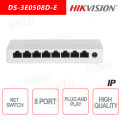 Hikvision 8 Port Gigabit Unmanaged Switch DS-3E0508D-E. 