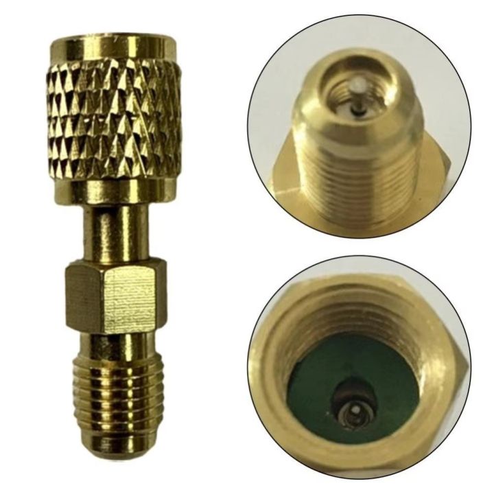 Adapter R49 To R24 High Quality Mini R32 R454B Refrigerant Brass Adapter 1/4