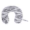 White Color Zebra Print Travel Pillow Memory Foam Neck Mate. 