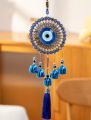 Evil Eye Wind Chimes with Bells for Main Door Balcony Wall Hanging for Positive Vibes & Removes Negative Energy. 