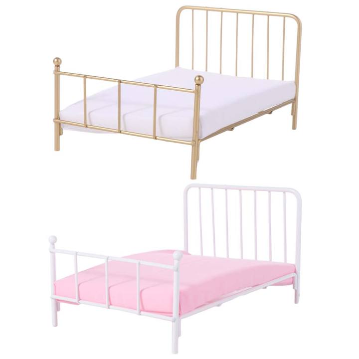 Creative%20:12%20Scale%20Dollhouse%20Bed%20Frame%20With%20Mattress%20Doll%20Bed%20Furniture%20Bedroom%20Scene%20Play%20House%20Mini%20Bed%20Model%20DIY%20Toy%20-%20Image%206