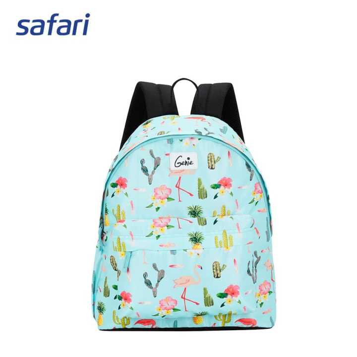 Safari Genie Flamenco Backpack 14 inch  One Compartment  Front Pocket  Side Pocket  Tablet Sleeve - Bags For Women