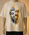 Buddha & Golden Buddha Artistic Printed T-Shirt –Blue, Black, White, Cream, maroon, Brown. 