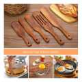 NAMUNY Wooden Spatula Set,Kitchen Cooking Utensils Set,5Pcs Premium Natural Wood Utensils Set for Cookware Kitchen Cooking. 
