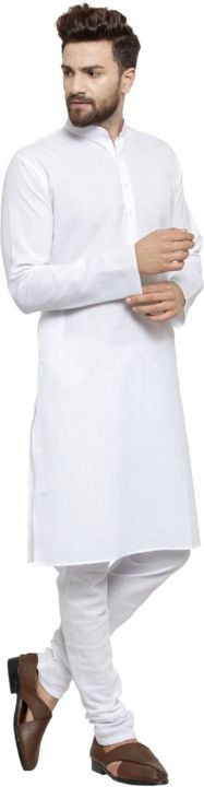 White%20Solid%20Pure%20Cotton%20Kurta%20Pajama%20Set%20For%20Men%20-%20Image%204