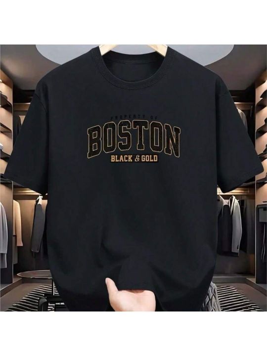 Unisex BOSTON COTTON PRINTED T-SHIRT ( Men & Women )