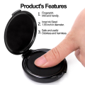 10 Pack Fingerprint Ink Pads, Mini Black Thumbprint Stamp Pad, Easy to Wash Portable Thumbprint Kit. 