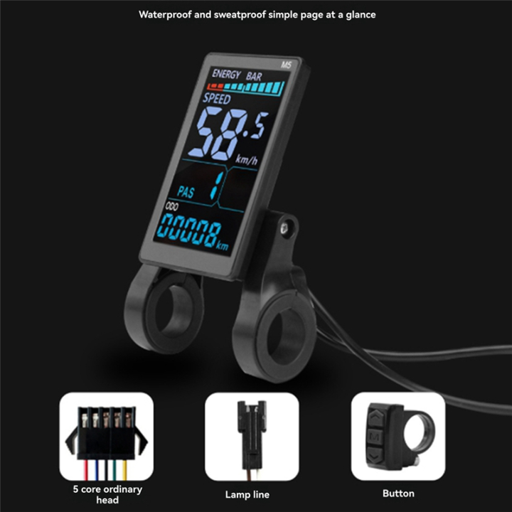 M5%20Electric%20Bike%20Color%20LCD%20Display%20Meter%2048V-72V/60A%2018%20Tube%20Sine%20Wave%20Controller%20E%20Scooter%20LCD%20Panel%20for%20Mountain%20EBike%20-%20Image%203
