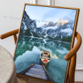 1PC Mountain Sea Landscape Art Canvas Poster Self-adhesive Art Waterproof Paper Sticker Coffee House Bar Room Wall Decor. 