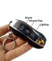 Electric Shock Keychain Prank Toy with LED Torch And Laser Light - Black. 