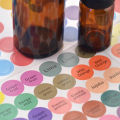 1Set 192 Pcs Pre-Printed Essential Oil Bottles Cap Lid Labels Round Circle Stickers Colorful For ALL  Young Living Oils Gener. 