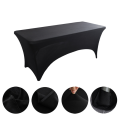 Tablecloths for Rectangular Tablecloths,Stretch Fit Tablecloths,for Events, Cocktail Parties Black. 