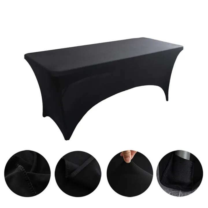 Tablecloths%20for%20Rectangular%20Tablecloths,Stretch%20Fit%20Tablecloths,for%20Events,%20Cocktail%20Parties%20Black%20-%20Image%203