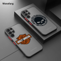 Wenefang Cool Harley Davidson For Samsung Galaxy S24 S23 S22 S21 S20 FE Ultra Plus S10 Lite 5G Frosted Translucent phone case. 