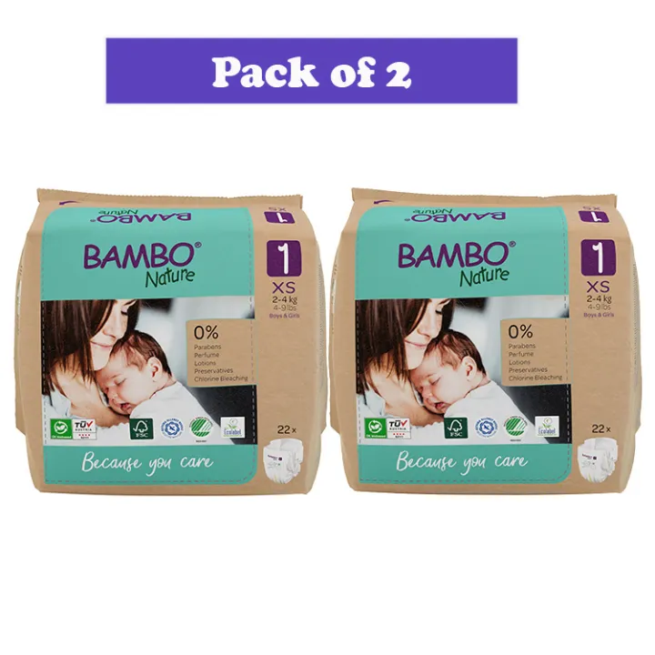 Bambo%20Nature%20Baby%20Diapers%20Size%201%20XS%20(2%E2%80%934%20kg)%20%E2%80%93%2022%20pcs%20(Pack%20of%202)%20Tape%20Style%20%7C%20Eco-Friendly,%20Soft%20&%20Sensitive%20Skin%20Safe%20Diapers%20-%20Image%202