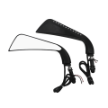 Designed for Motorcycle LED Rear View Mirrors Black. 