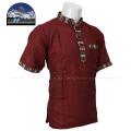 Maroon Half Sleeve Bhutani Kurta Shirt For Men. 