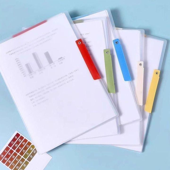 Paper Lock Rod File Transparent Swinging Rod File Folder A3/A4 Side Opening Document Clamp ...