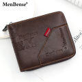 New Men Zipper Wallets Short Card Holder Vintage Male Wallet High Quality PU Leather Classic Coin Pocket Wallet For Boys. 