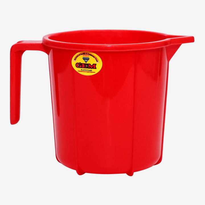 Gem Plasticware Mug 15 Red-1 Ltr