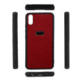 Logo Case for Vivo V11 (Front Finger Print Sensor) Faux Leather with TPU Bumper Cover. 