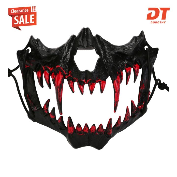 DT(Clearance%20price)%20Obstruction-free%20Mask%20Design%20Scary%20Animal%20Skeleton%20Half%20Face%20Mask%20for%20Halloween%20Cosplay%20Elastic%20Straps%20Blood%20Design%20for%20Carnivals%20-%20Image%202