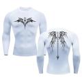 New style Y2K Compression Shirt Men's Fitness Gym Skeleton Sport Running T-Shirt Rashgard Tops Tee Quick Dry Long Sleeve T-Shirt For Men. 
