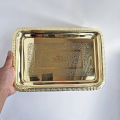 Axia Krafts  Brass Serving Tray 11 inches | Unique | Rectangular. 