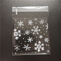 Gift Decoration Bag Bagging Wedding Candy Material Self Adhesive Biscuit Pack 100pcs/batch 4 sizes snowflake transparent plastic. 