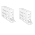 30 Eggs Egg Holder for Fridge -Auto Rolling Fridge Egg Organizer, Space-Saving Egg Dispenser Holder,4 Tiers Fridge Easy Install Easy to Use White. 