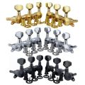 6PCS/Set Professional Chrome Guitar Locking Tuners Lock String Silver/Gold/Black Guitar Tuning Pegs Electric Guitar Machine Heads Tuners. 