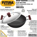 Hawkins Non Stick Deep Kadhai, Deep-Fry Pan (INK35S) Kadai 26.85 Cm Diameter With Lid 3.5 L Capacity  (Hard Anodised, Non-stick, Induction Bottom). 