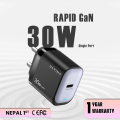 (New Launch) Ultima Rapid 30 | 30W PD GaN Charger | CE & FCC Certified | Single 30W Port PD Output | Charges all Mobile Devices | Supports 98% Universal Charging Protocols | 1 Year Replacement Guarantee |. 