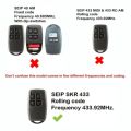 NEW Garage Door Remote Control For SEIP SKR433-3 B43A023004-3 SKRJ433 SKR433 SKR433-1 433.92MHz Rolling Code Transmitter. 
