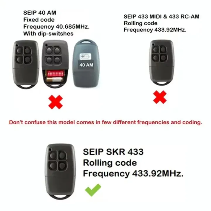 NEW%20Garage%20Door%20Remote%20Control%20For%20SEIP%20SKR433-3%20B43A023004-3%20SKRJ433%20SKR433%20SKR433-1%20433.92MHz%20Rolling%20Code%20Transmitter%20-%20Image%202