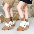 Fluffy Anti-freeze Plush Snow Boots Warm Thick Soles Flat Boot Non-slip Soft Outdoor Shoes for Winter. 