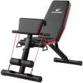 Adjustable Workout Bench With Fitness Rope- Black | Fast Adjustment Multipurpose Workout Bench For Home Gym. 