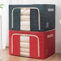 Storage Box Foldable Large Capacity Oxford Cloth Clothes Sundries Organizer Case For Household 66ltr-1Pcs. 