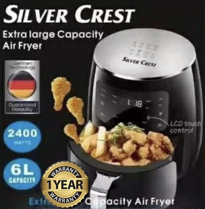 Silver%20Crest%20Air%20Fryer%20With%20Led%20Display%20Touch%20Control%20*%20Non%20stick-6%20Litre%20Extra%20large%20Capacity%20-%20Image%204