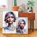 Abstract Color Fusion Fluid Aesthetic Art Poster Print Graffiti Color Woman Portrait Canvas Painting Living Room Wall Home Decor. 