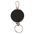 1Pc Stainless Steel Wire Rope Elastic Keychain Recoil Sporty Retractable Alarm Key Ring Anti Lost Ski Pass ID Card Badge Holder. 