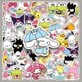 Linman 50pcs Sanrio Stickers Cute Cinnamoroll Kuromi My Melody Stick er For Laptop Phone Case Girls Sanrio Anime Stickers Kids Toys. 