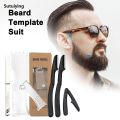 Sutuiying Professional Beard Styling Template Adjustable Beard Shaping Fashion Kits Practical Men Shaving Tool Sets Non-slip Styling Tool. 