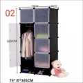 8 Cubes Plastic  cabinet Wardrobe portable folding Daraz with Shoe Rack. 