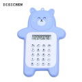 DISICHEN Luxury Bear Shape Scientific Calculator Student Mini Calculator With Silicone Pressing Buttons Battery Powered Counter Accounting Tool. 